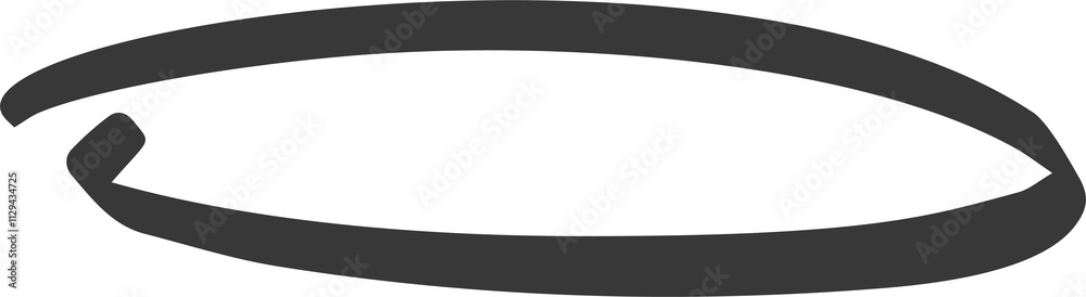 Obraz premium Hand drawn oval brush stroke. Ellipse doodle scribbles. Circle marker underline for text. Round chalk frame