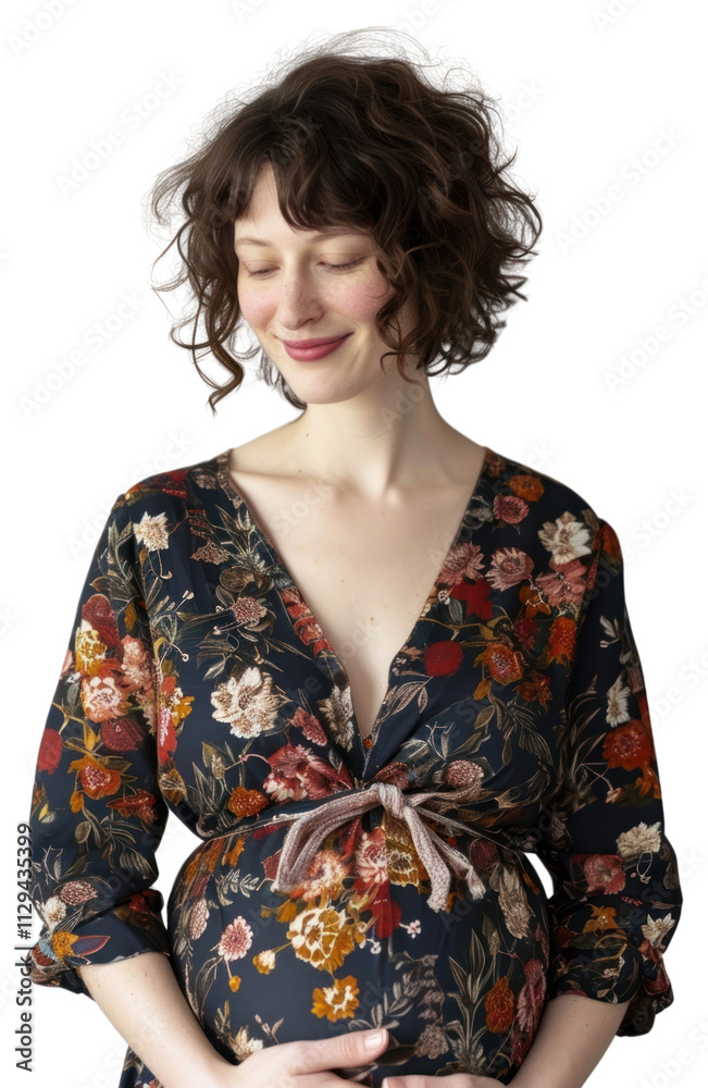PNG Pregnant british woman portrait smiling looking. PNG Pregnant british woman portrait smiling looking.