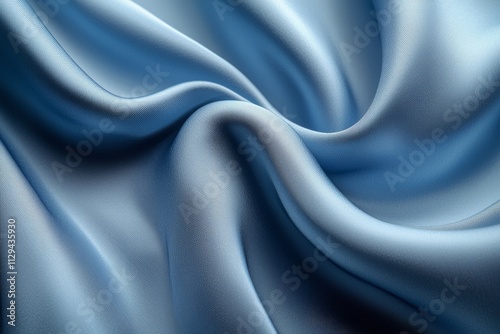 Elegant Blue Silk Fabric Texture Closeup