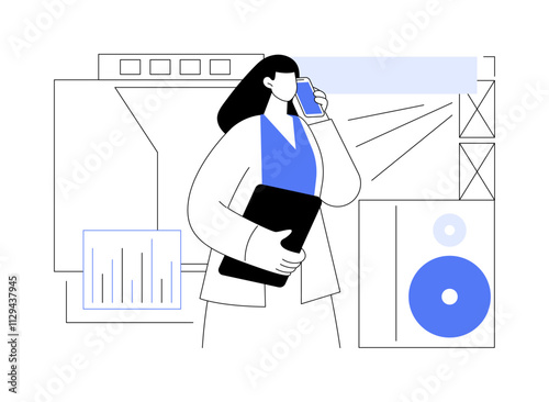 Festival manager isolated cartoon vector illustrations.