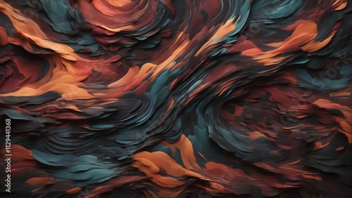 abstract multi-colored wave pattern that is shiny and flowing in a modern style