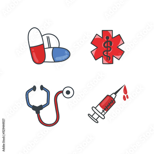 medical icon set