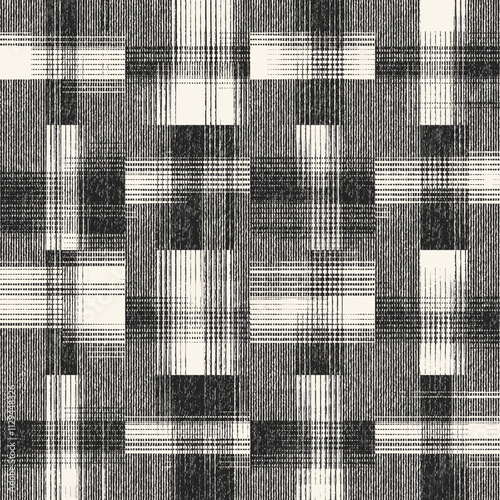 Monochrome Grain Degrade Check Pattern