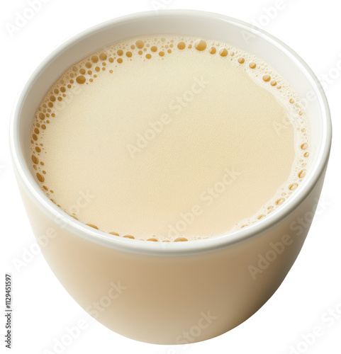 PNG Cup filled with hot tea and milk photo