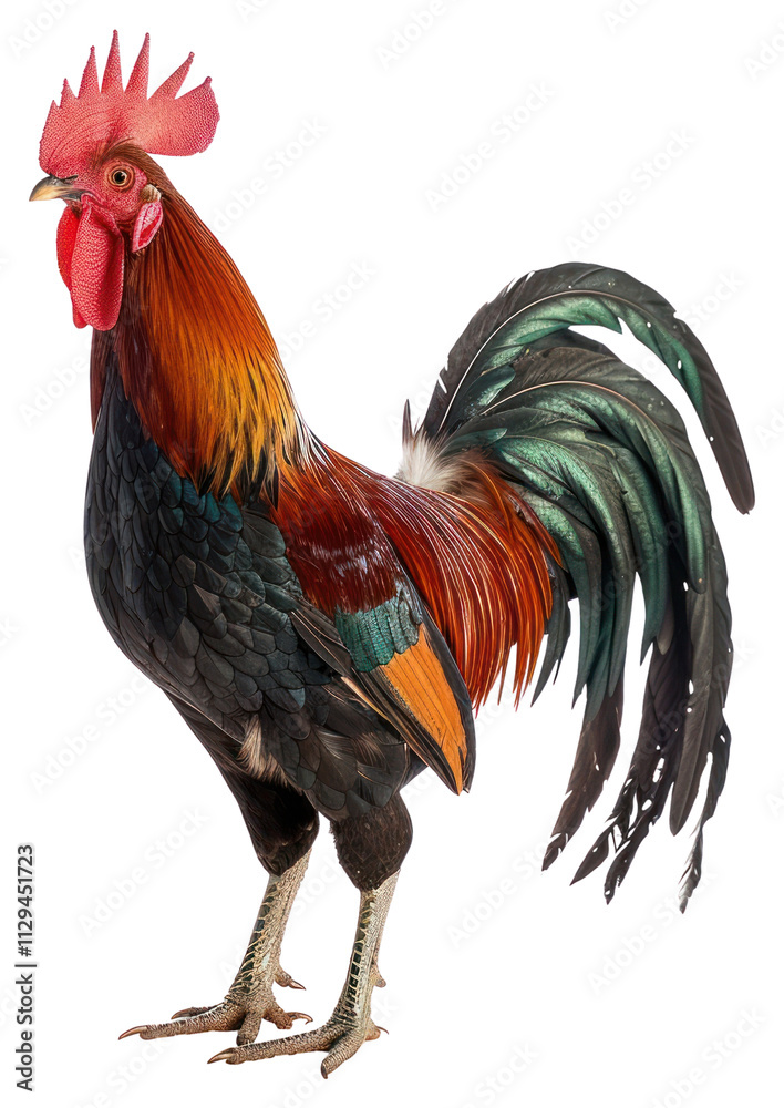 Fototapeta premium PNG A Rooster crows rooster chicken poultry.