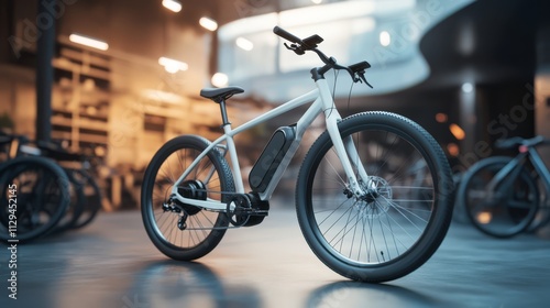Obraz na płótnie Modern electric bicycle in showroom. (1) w salonie