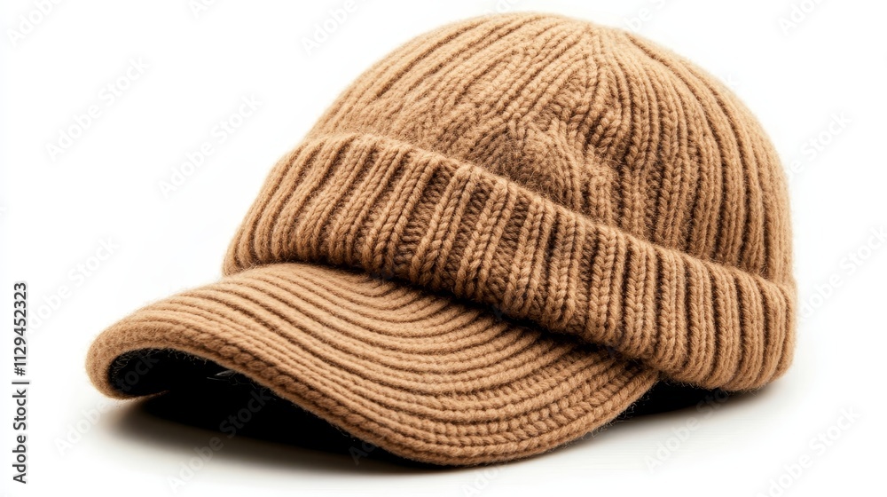 Knitted Wool Cap with Visor - Warm, cozy, stylish, winter, casual. Perfect for cold weather. A comfortable and fashionable accessory. Knitted Wool Cap with Visor - Warm, cozy, stylish, winter, casual. Perfect for cold weather. A comfortable and fashionable accessory.