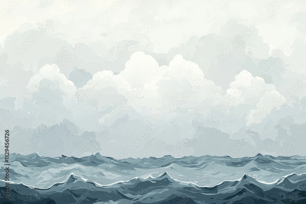 A serene seascape featuring gentle waves beneath a cloudy sky, evoking a calm and tranquil atmosphere. A serene seascape featuring gentle waves beneath a cloudy sky, evoking a calm and tranquil atmosphere.