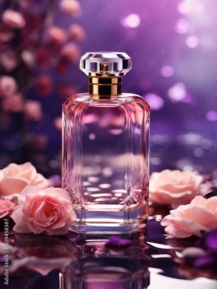 bottle of perfume and flower bottle of perfume and flower