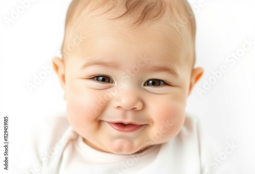 Photorealistic portrait of a cute baby