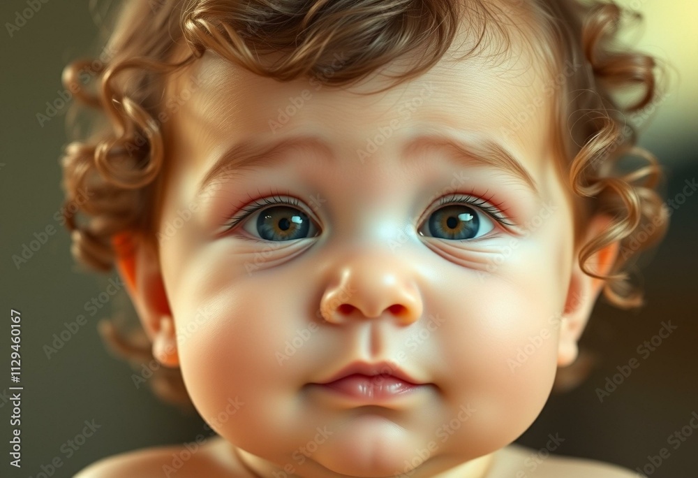 Photorealistic portrait of a cute baby Photorealistic portrait of a cute baby