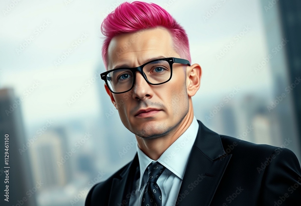 Fototapeta premium Portrait of a unique individual with striking features