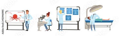 Cancer Diagnostics and Treatment with Patient and Doctor Vector Set
