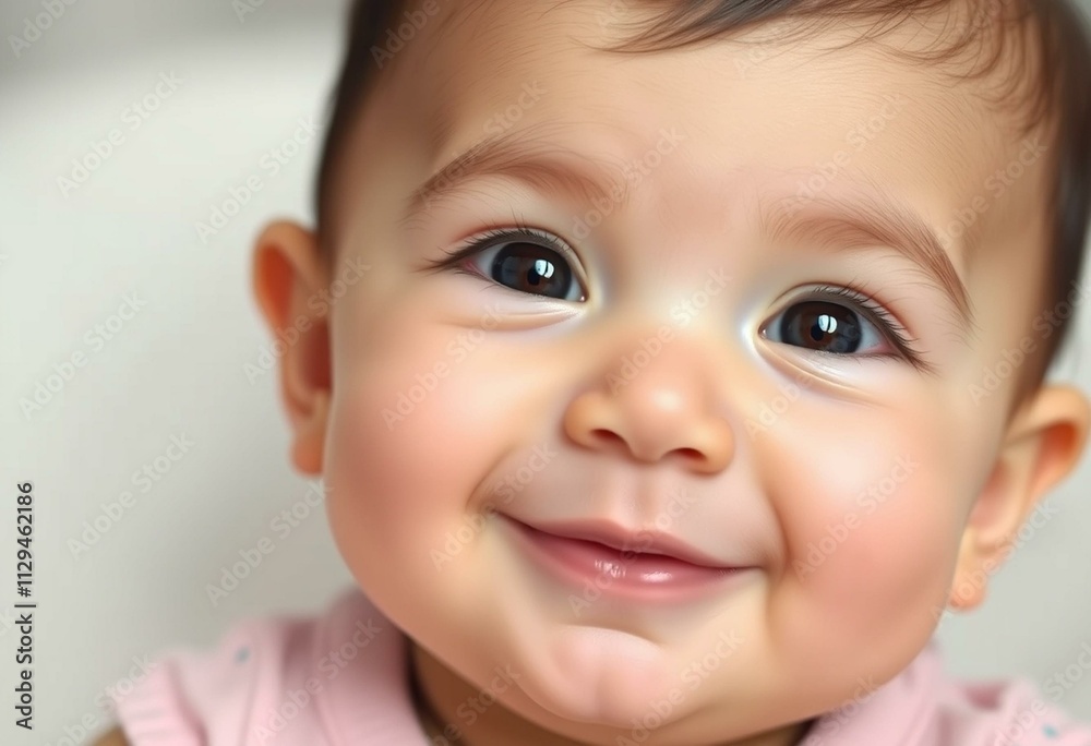 A photorealistic portrait of a cute baby A photorealistic portrait of a cute baby