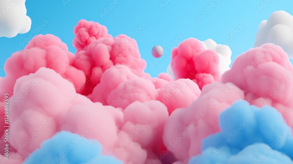 Pink and Blue Cotton Candy Cloudscape - Dreamy, fluffy, pastel clouds, light, airy, whimsical, sweet. Symbolizing happiness, imagination, freedom, peace, and joy. Pink and Blue Cotton Candy Cloudscape - Dreamy, fluffy, pastel clouds, light, airy, whimsical, sweet. Symbolizing happiness, imagination, freedom, peace, and joy.