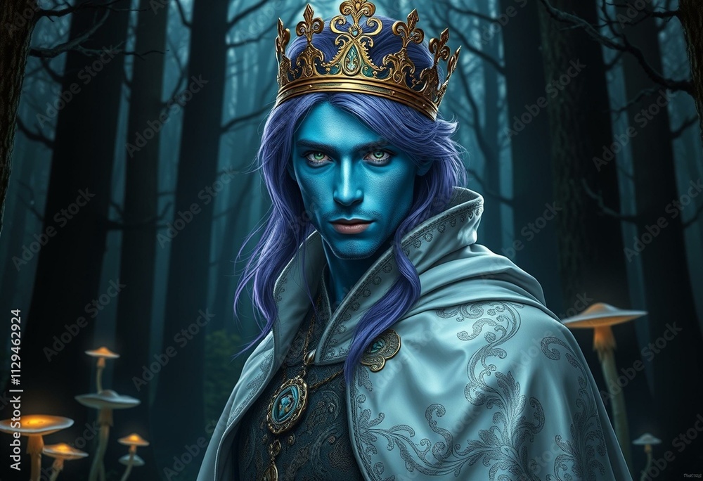 Mysterious figure in a mystical forest Mysterious figure in a mystical forest