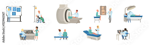 Cancer Diagnostics and Treatment with Patient and Doctor Vector Set
