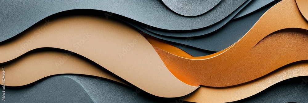 Abstract Layered Waves - Abstract art, layered design, flowing curves, color gradients, organic shapes. Symbolizing fluidity, movement, depth, harmony, and transition. Abstract Layered Waves - Abstract art, layered design, flowing curves, color gradients, organic shapes. Symbolizing fluidity, movement, depth, harmony, and transition.