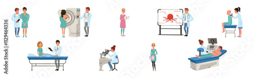 Cancer Diagnostics and Treatment with Patient and Doctor Vector Set