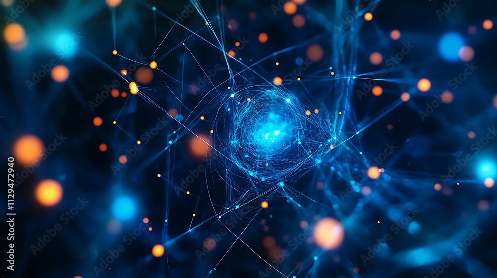 Obraz premium AI visualizing the interaction of magnetic fields in a futuristic laboratory.