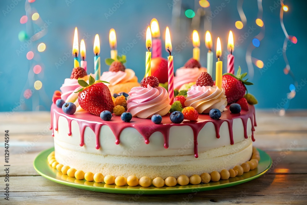 Birthday cake with candle Birthday cake with candle
