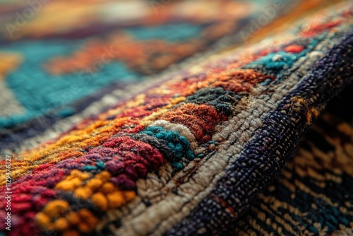 Multicolored Area Rug Close-Up