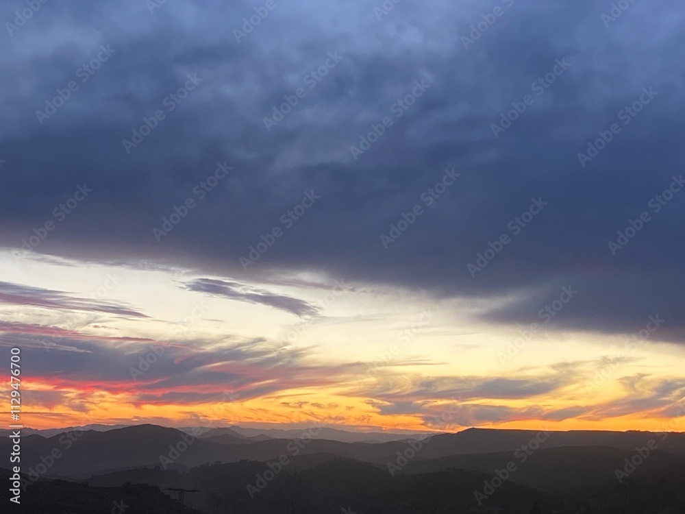 sunset in the mountains sunset in the mountains