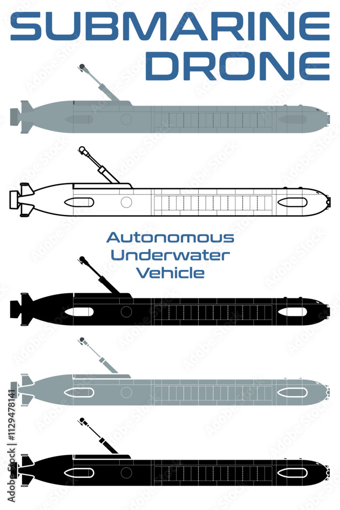 Unmanned Submarine vehicle drone submersive USA Unmanned Submarine vehicle drone submersive USA