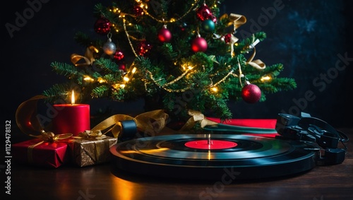 Christmas music on Vinyl record