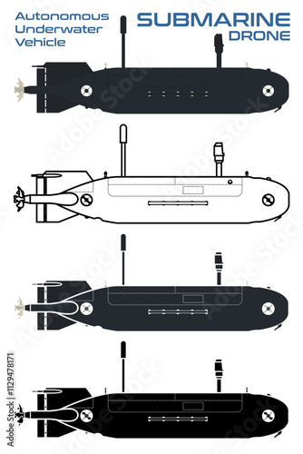 Unmanned Submarine vehicle drone submersive China photo