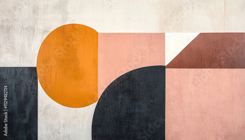 Abstract geometry in warm earthy tones