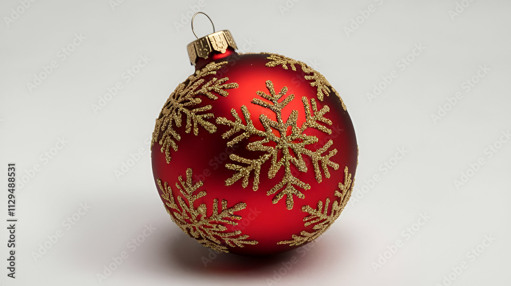 red christmas ball with golden ribbon red christmas ball with golden ribbon
