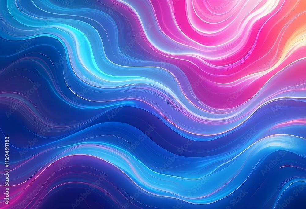 Blue Wave Design Wavy Fractal Pattern with Curves and Energy for a Dynamic Light Wallpaper Blue Wave Design Wavy Fractal Pattern with Curves and Energy for a Dynamic Light Wallpaper