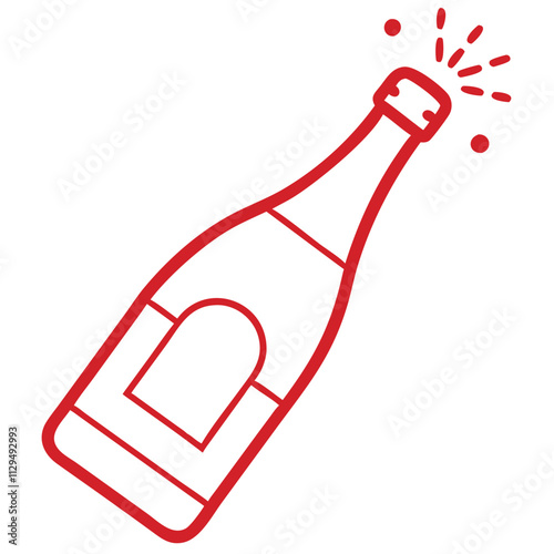Champagne bottle celebrating special moments and joy