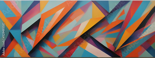 Wallpaper Mural illustrazione sfondo con elementi astratti a tema geometrico surreale Torontodigital.ca