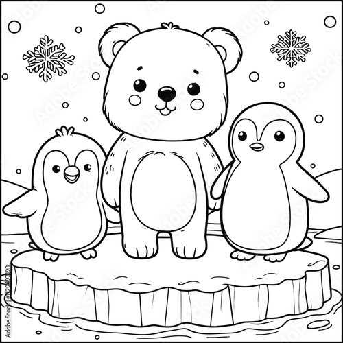 Winter Wonders Polar Pals in the Ice and Snow, Chilly Companions Color the Arctic Crew