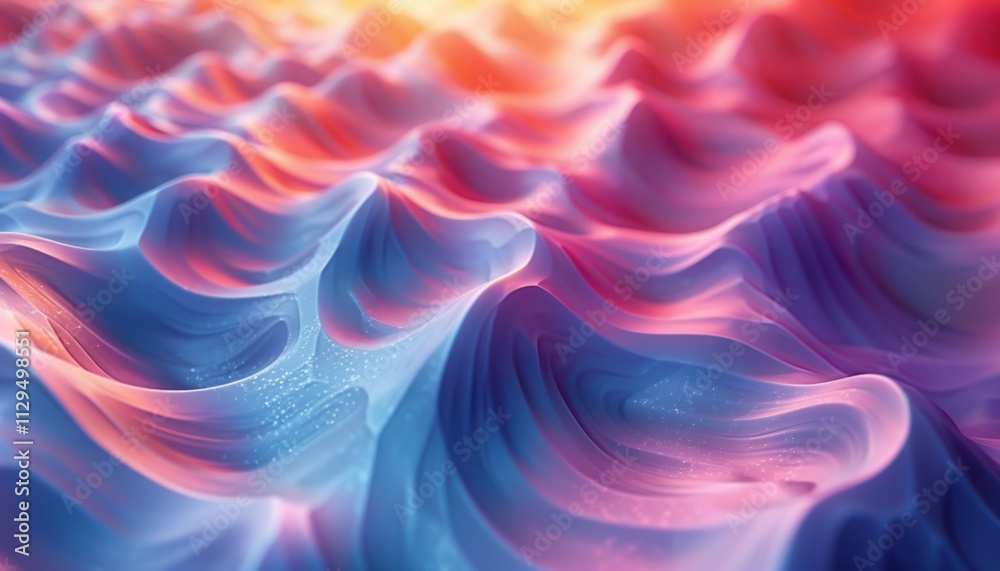 Obraz premium The image is a colorful, abstract representation of ocean waves