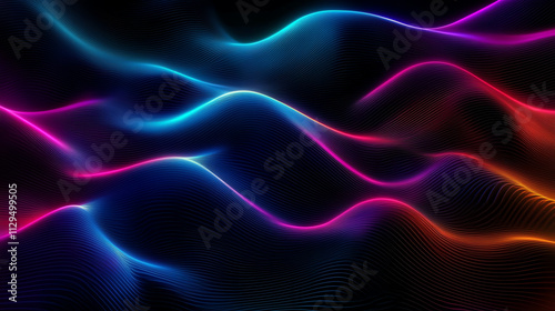 Vibrant abstract waves of color creating a mesmerizing visual pattern.