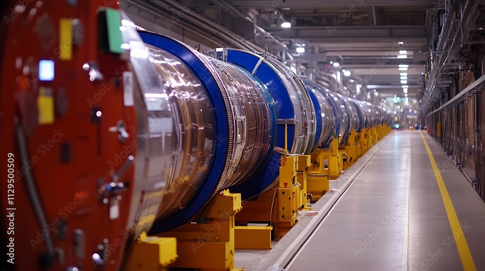 Fototapeta premium Artificial intelligence discovering a new particle in the Large Hadron Collider