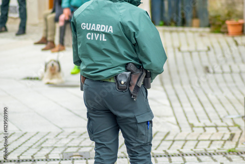 agent of the guardia civil, spanish police, law enforcement agencies photo