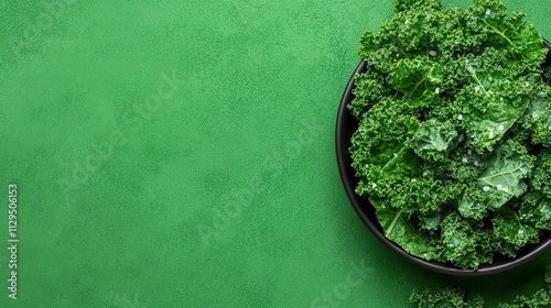 top down view ofunique depiction of kale chips forming top down view oftree with branches of setop down view ofsalt photo