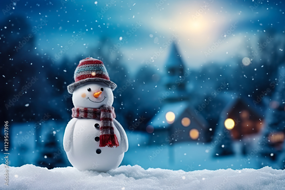 Fototapeta premium snowman in the winter