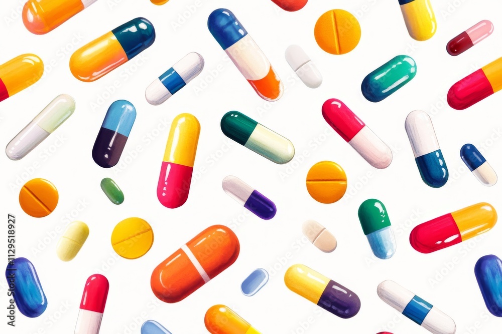 Vibrant Medicine Pattern Design
