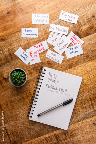 New Year's Resolution with Notepad