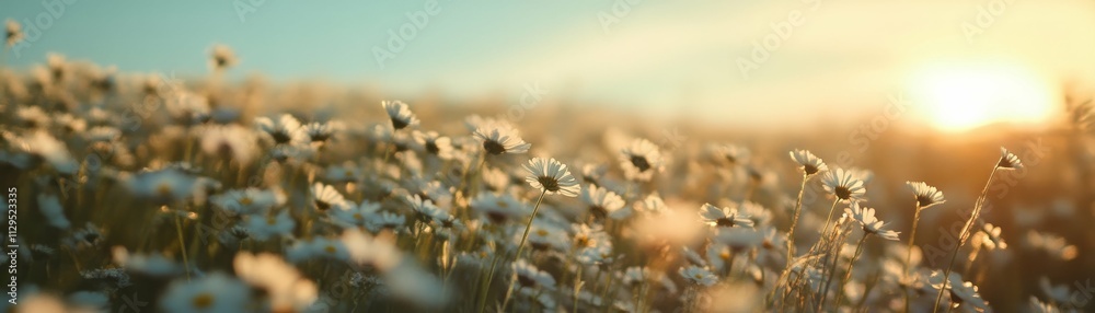Charming Chamomile Flower Field Charming Chamomile Flower Field