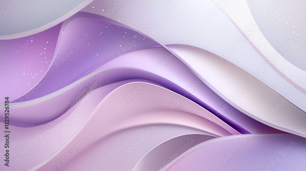 Fototapeta premium Elegant abstract wave pattern in soft pastel colors with smooth gradient flow, ideal for backgrounds.