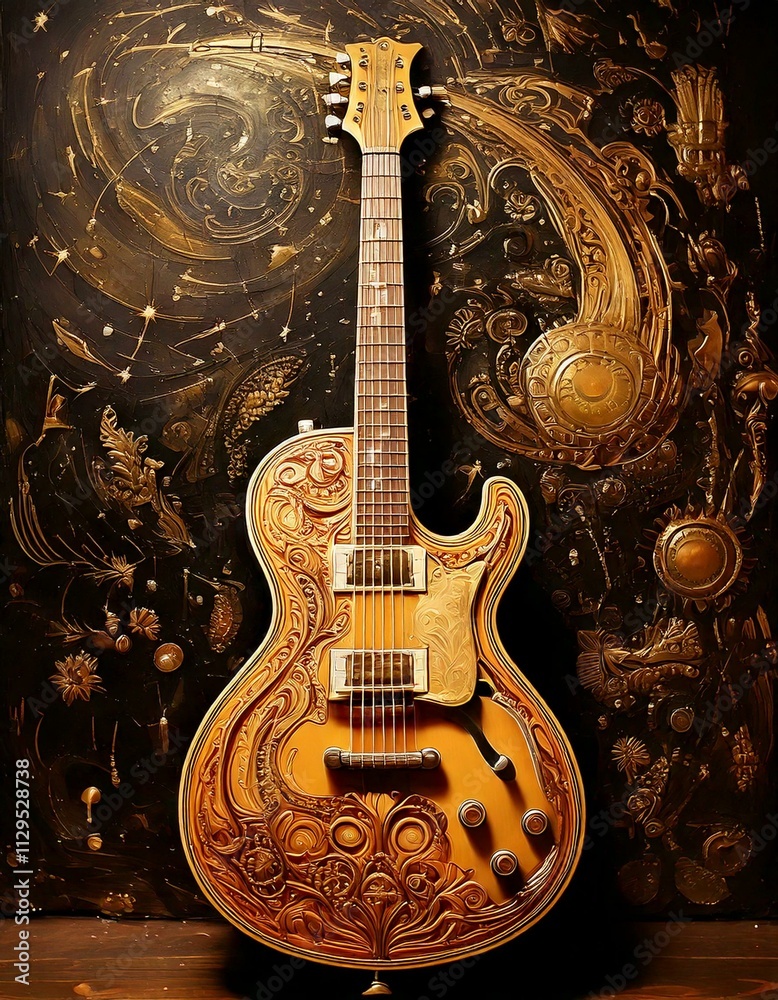 electric guitar in the space