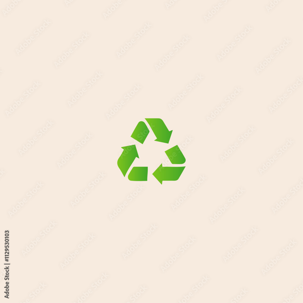 Recycle icon flat vector design. Recycle icon flat vector design.