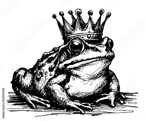 Frog in a crown vector water celebration lovely heart