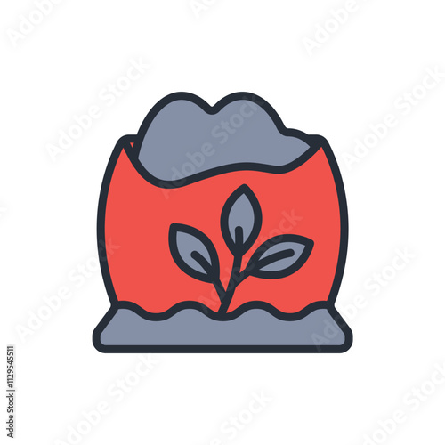 Fertilizer icon. vector.Editable stroke.linear style sign for use web design,logo.Symbol illustration.